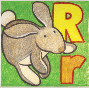 R for Rabbit illustration